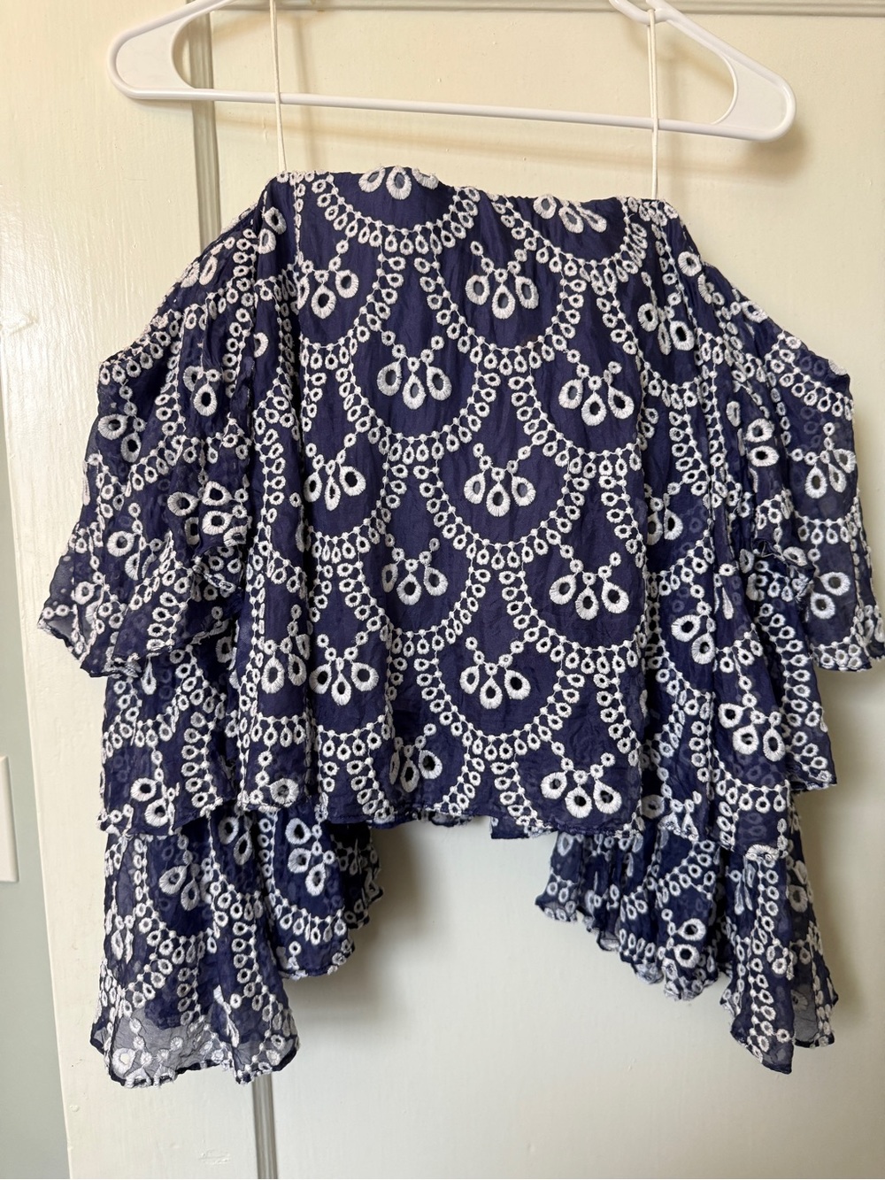 Caroline Constas Ruffle Embroidered Blouse - Picture 2 of 7
